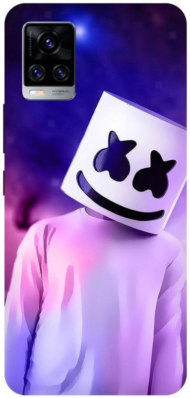 URCHIN Back Cover for Vivo V20 Pro Marshmello, EDM, DJ, Famious, marshmello, singer  (Multicolor, Shock Proof)