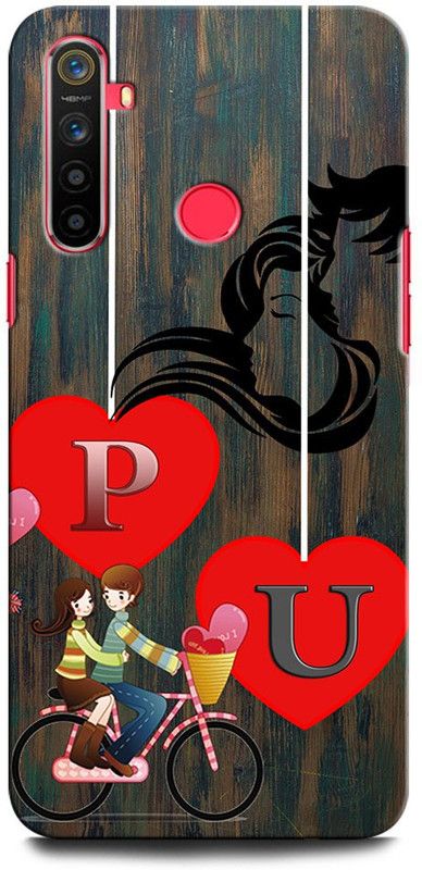 ORBIQE Back Cover for Realme 6 Pro PU, P LOVE U, U LOVE P, P LETTER, U LETTER, PU NAME  (Multicolor, Hard Case, Pack of: 1)