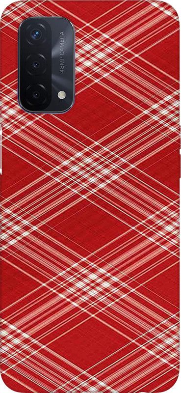 LETAPS Back Cover for Oppo A74  (Red, White, Hard Case)