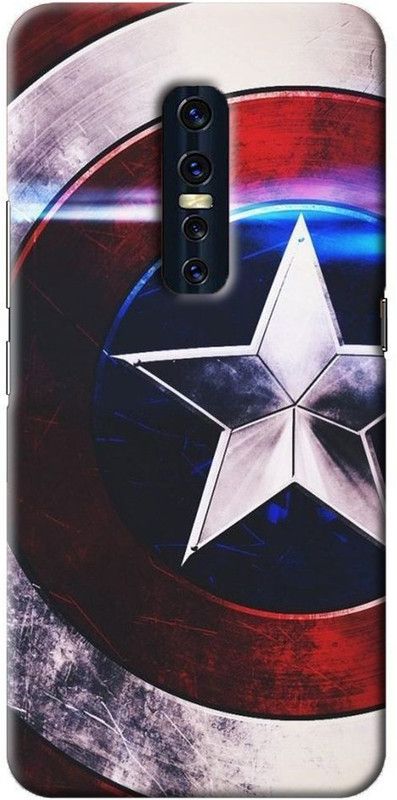 NDCOM Back Cover for VIVO V17 PRO Avengers End Game Captain America Shield Printed  (Multicolor, Hard Case, Pack of: 1)