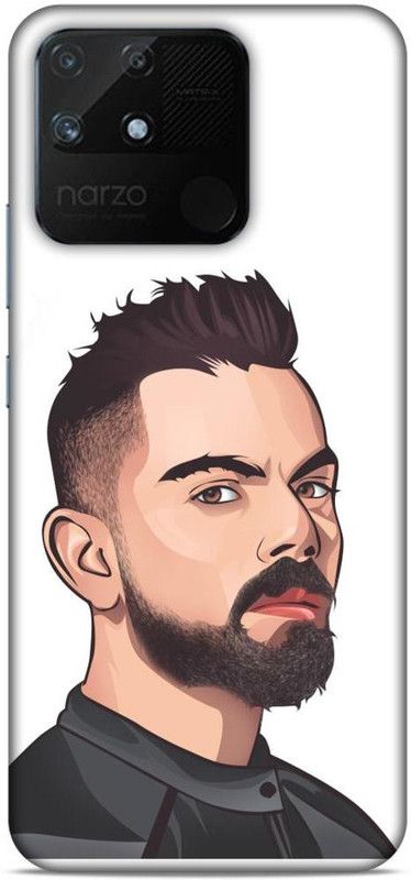 zingcart Back Cover for REALME NARZO 50A, Virat Vexel Art Printed Back Cover Case  (Multicolor, Hard Case, Pack of: 1)