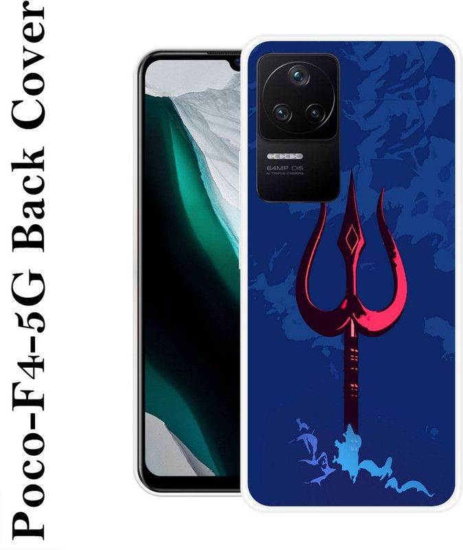 KLC Back Cover for Poco F4 5G  (Blue, Maroon, Grip Case, Silicon, Pack of: 1)