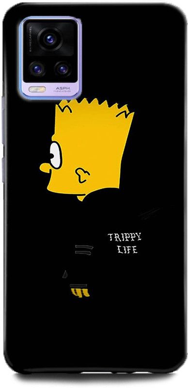 Afterglow Back Cover for Vivo V20 SIMPSON, HOODIE, TRIPPY LIFE, HAPPY  (Multicolor, Shock Proof, Pack of: 1)