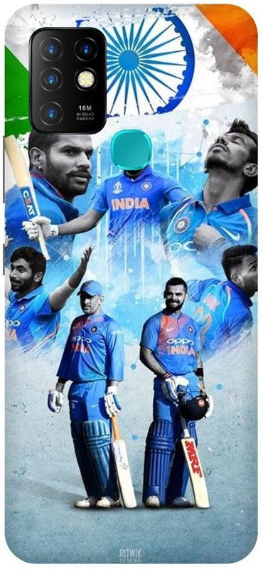 FIKORA Back Cover for Infinix Hot 10, X682B, ROHIT, SHARMA,VIRAT, KOHLI, MSDHONI  (Multicolor, Hard Case, Pack of: 1)