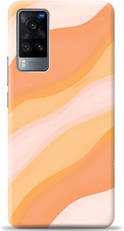 Crafter Back Cover for Vivo X60  (Orange, Shock Proof, Pack of: 1)