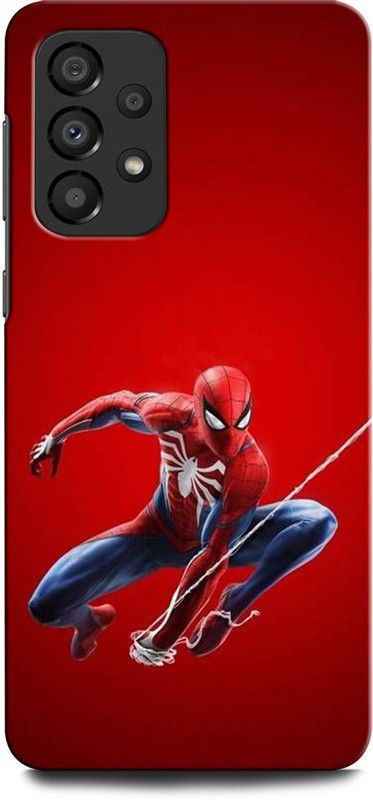 GRAFIQE Back Cover for SAMSUNG Galaxy A33 SPIDERMAN, SPIDERMAN LOGO, SPIDERMAN SIGN, THE AMAZIN SPIDERMAN  (Multicolor, Shock Proof)