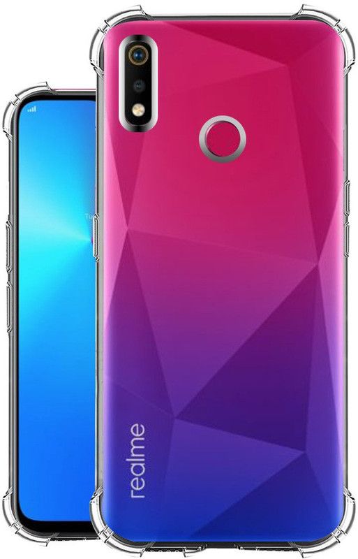 ONLITE Back Cover for Realme 3, Realme 3i  (Transparent, Shock Proof, Silicon, Pack of: 1)