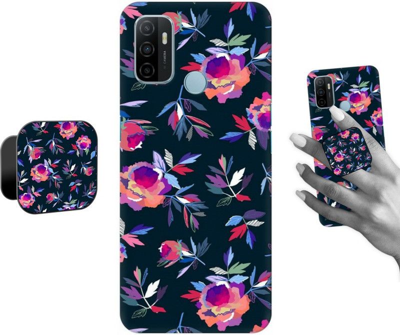 COBIERTAS Back Cover for Oppo A53  (Multicolor, Pack of: 2)