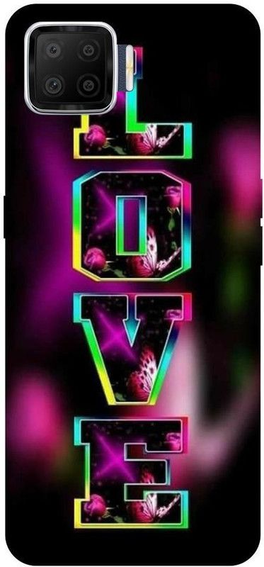 MRBE Back Cover for OPPO F17( LOVE) PRINTED BACK COVER  (Multicolor, Hard Case, Pack of: 1)
