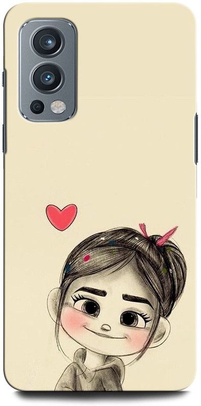 ORBIQE Back Cover for OnePlus Nord 2 5G GIRL, WOMEN ARTWORK, ANIME, PRETTY, BEUTY, HEART, EYES  (Multicolor, Hard Case, Pack of: 1)