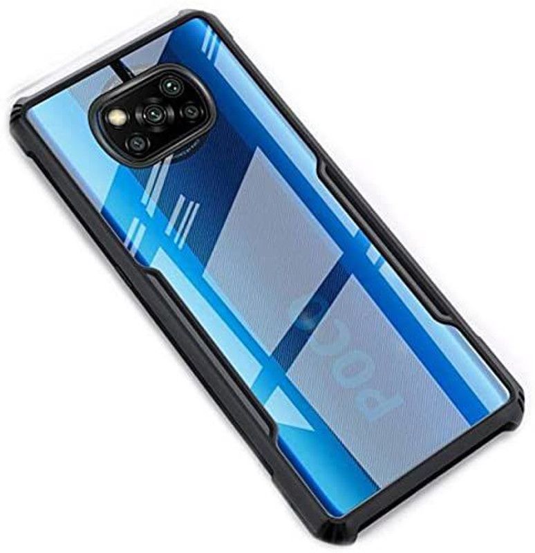 Zybux Back Cover for Poco X3 Gt , Silicone Crystal Clear Mobile Back Case for Poco X3 Gt  (Black, Shock Proof, Silicon)
