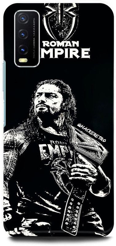 ZIGTOZAG SHOPPE Back Cover for vivo Y20G , v2065, WWE, ROMANEMPIRE, REIGNS, WWF  (Black, Hard Case)