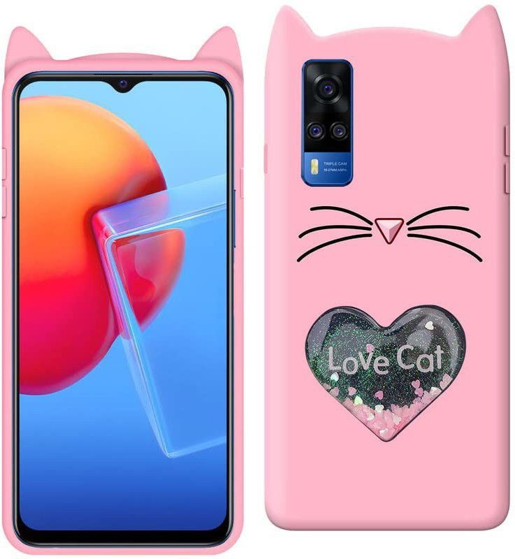 Shiwin Back Cover for Vivo Y51 2020  (Pink, Pack of: 1)