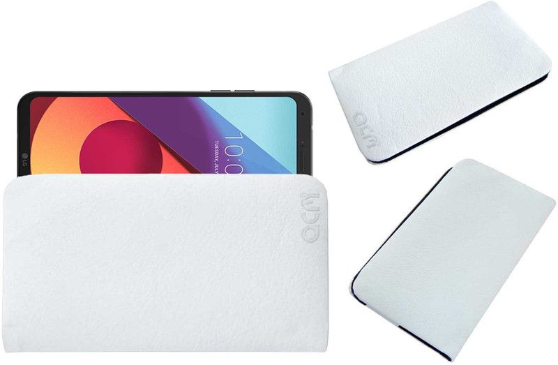 ACM Pouch for Lg Q6+ Plus  (White, Cases with Holder, Pack of: 1)