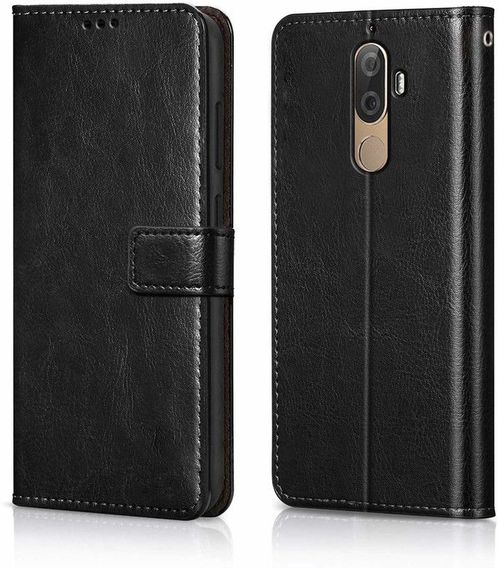 COVERBLACK Flip Cover for Lenovo K8 Note  (Black, Dual Protection, Pack of: 1)