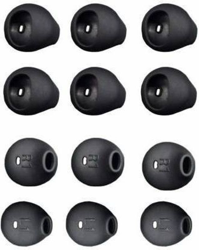 Somapa 12 Pcs (6 Pair) Earbuds cover Anti-Slip Silicone Replacement Ear Tips Level U EO-BG920 Bluetooth Earphone (Black) In The Ear Headphone CushionÂ Â (Pack of 12, Black Silicone replacement In The Ear Headphone Cushion  (Pack of 12, Black)