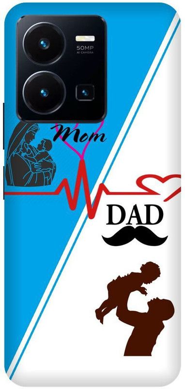 FRONK Back Cover for vivo Y22s, V2206, MOM, LOVE, DAD, LOVE, MOMDAD  (Multicolor, Hard Case, Pack of: 1)