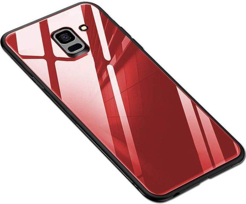 ELEF Back Cover for Samsung Galaxy S9 Toughened Glass Back Case with TPU Bumper (Grip Case)  (Red, Grip Case, Pack of: 1)