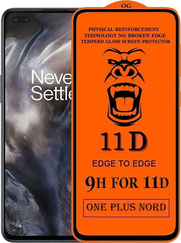 GORILLA FIVE Edge To Edge Tempered Glass for , One Plus Nord  (Pack of 1)