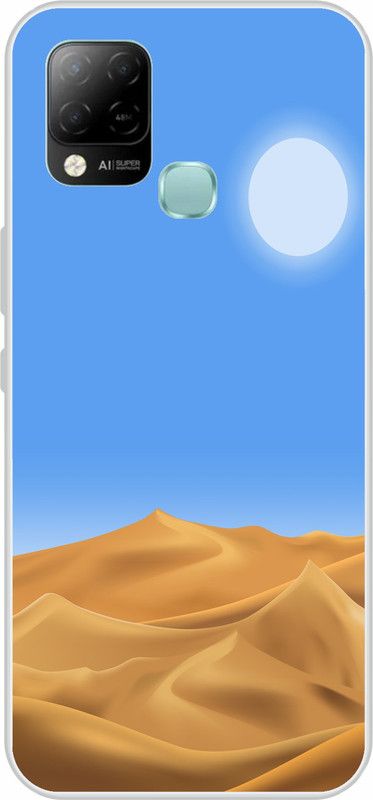 Dreamcase Back Cover for Infinix Hot 10S  (Blue, Brown, Dual Protection, Silicon, Pack of: 1)