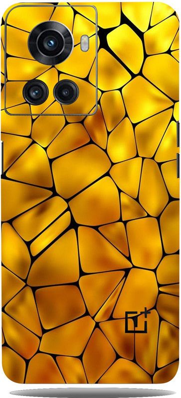 Mclaxa Yellow Pebble Mobile Back Skin Guard, Yellow Pebble, ONE PLUS 10R Mobile Skin  (Yellow Pebble Skin With Super Matte Finish)