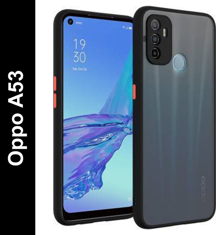 SoftTech Back Cover for Oppo A53  (Black, Shock Proof, Pack of: 1)
