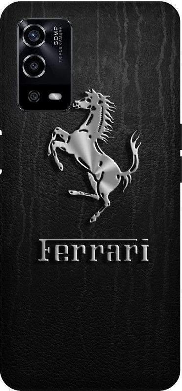 UMPRINT Back Cover for Oppo A55/CPH2325, Farrari, Farrari Logo Printed Back Cover  (Multicolor, Hard Case, Pack of: 1)