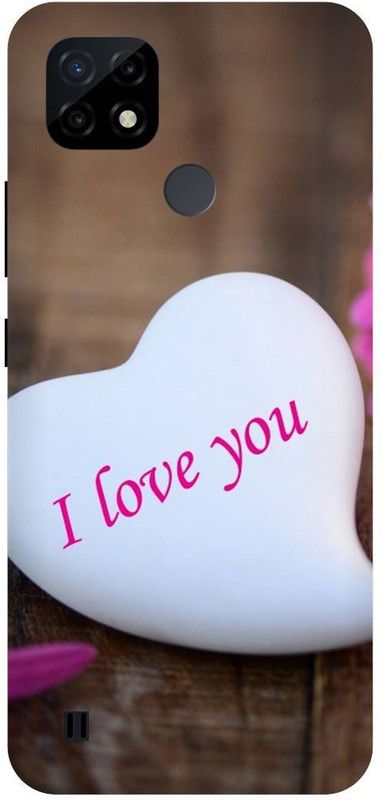 THE NARAYANA COLLECTIONS Back Cover for REALME C21-RMX3201-I,LOVE,YOU,HEART,DIL,COUPLES  (Multicolor, Hard Case, Pack of: 1)