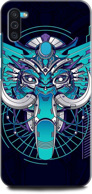 Afterglow Back Cover for SAMSUNG Galaxy M11 ELEPHANT, ROBOT, HEAD TUSKS, ART, COLORFUL  (Multicolor, Shock Proof, Pack of: 1)