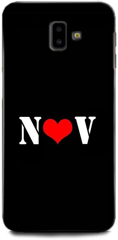 Afterglow Back Cover for SAMSUNG Galaxy J6 Plus N V, N LOVES V, NAME, LETTER, ALPHABET, NV LOVE, HART  (Multicolor, Shock Proof, Pack of: 1)