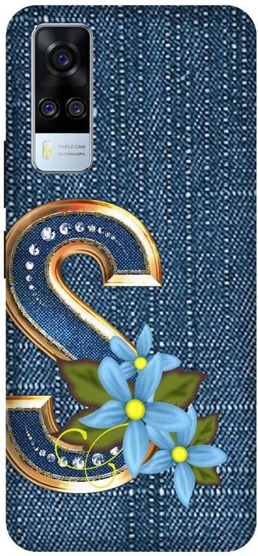 3D U PRINT Back Cover for VIVO Y51 ,V2030, S letter,S name S word  (Blue, Waterproof, Pack of: 1)