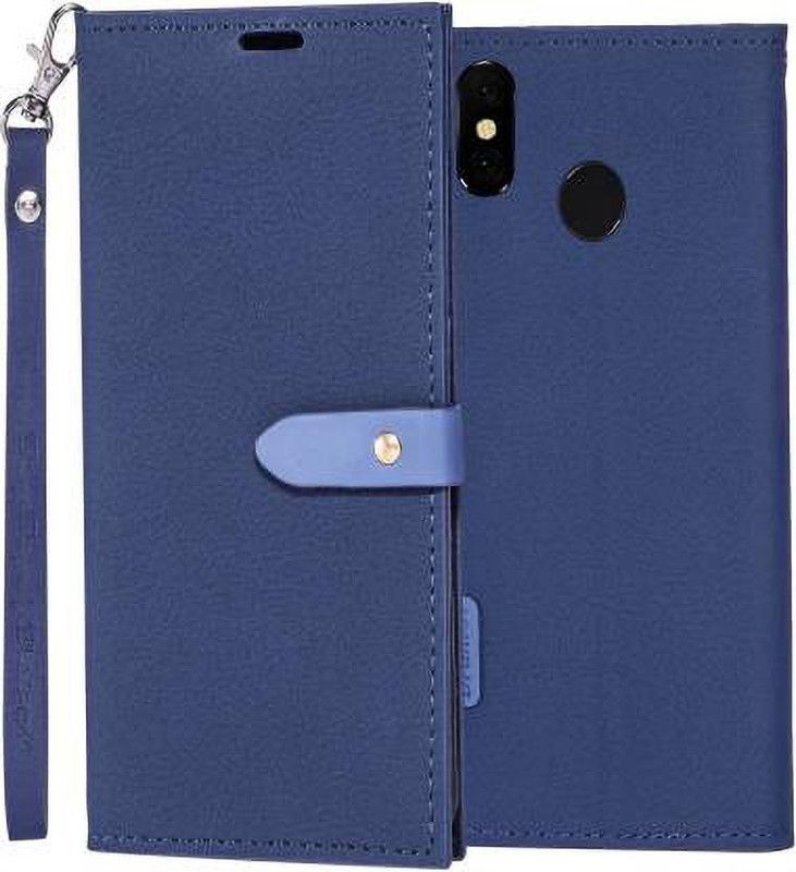 YAYAVAR Flip Cover for Mi A2  (Blue, Shock Proof, Pack of: 1)