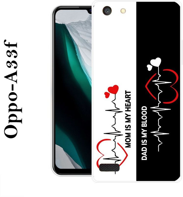Sswastik Back Cover for Oppo A33f  (Black, White, Silicon)