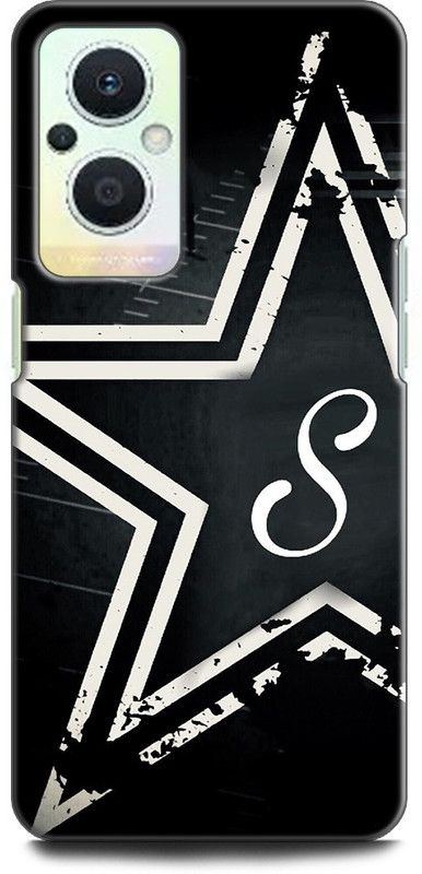 INDICRAFT Back Cover for OPPO F21s Pro 5G, CPH2455 S, S LETTER, STAR, BLACK, ALPHABET  (Multicolor, Shock Proof, Pack of: 1)