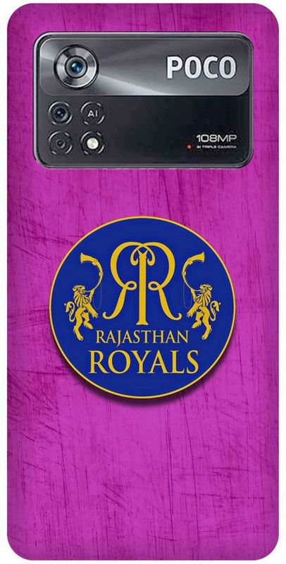play fast Back Cover for POCO X4 Pro 5G, RAJASTHAN, ROYALS, IPL, TEAM, LOGO  (Pink, Hard Case, Pack of: 1)