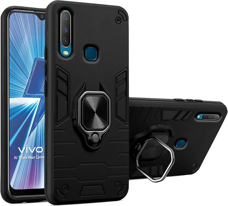 Krish Tech Back Cover for Vivo Y11, Vivo Y12, Vivo Y15, Vivo Y17, Vivo U10  (Black)