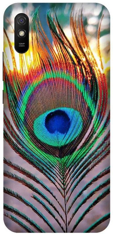 URCHIN Back Cover for Redmi 9iMorpankh, Krishna Morpankh, Peacock Feather  (Multicolor, Shock Proof, Pack of: 1)