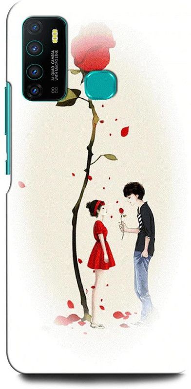 INTELLIZE Back Cover for Infinix Hot 9 SWEET COUPLE, LOVE, GIRL PURPOSE, ROSE, ANIME, TOGETHER  (Multicolor, Hard Case, Pack of: 1)