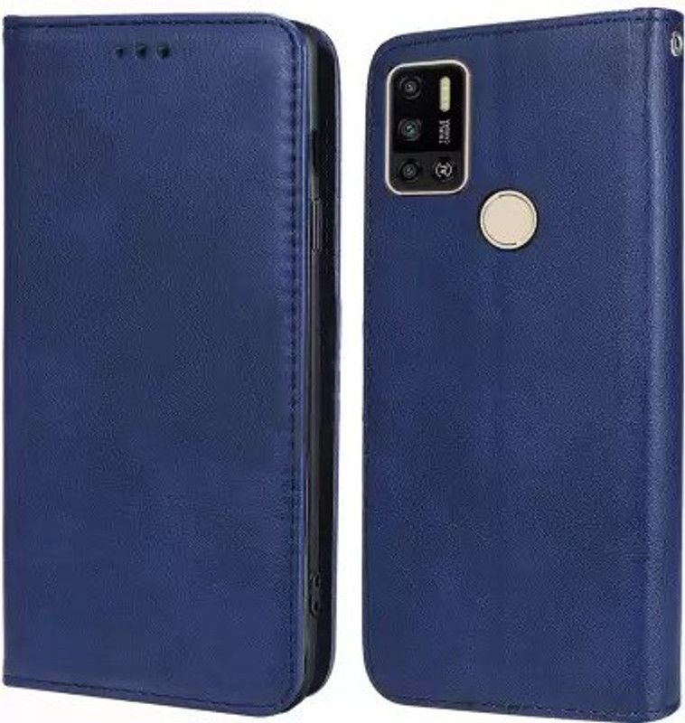 Teddybar Flip Cover for Tecno Spark 6 Air  (Blue, Dual Protection)