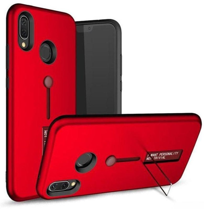 Lilliput Back Cover for Realme 3  (Red, Grip Case, Pack of: 1)