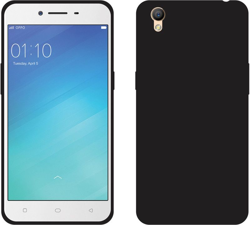 CASE CREATION Back Cover for OPPO A37f, Oppo A37 100% Transparent Flexible Soft Black Border Corner protection with TPU Slim Matte Back Case Back Cover  (Black, Silicon, Pack of: 1)