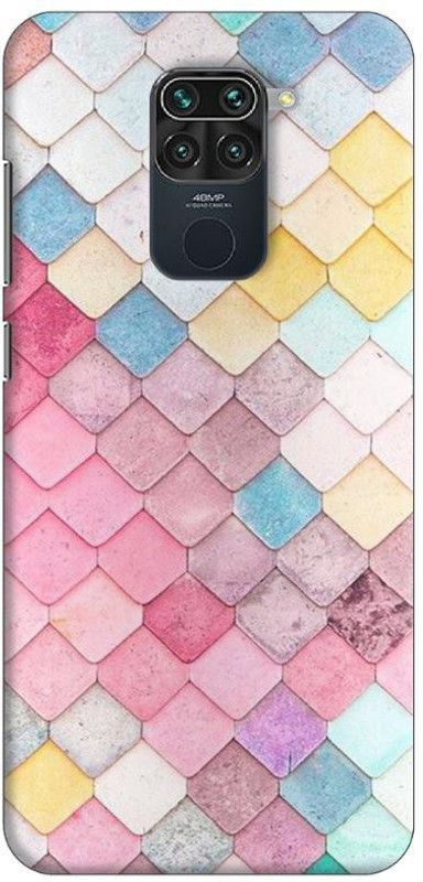 NDCOM Back Cover for Redmi Note 9 Colorful Square Pattern Printed  (Multicolor, Hard Case, Pack of: 1)