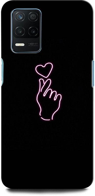 INTELLIZE Back Cover for Realme Narzo 30 5G  (Black, Pink, Hard Case, Pack of: 1)