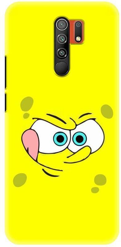 NDCOM Back Cover for Redmi 9 Prime Cute Cartoon Spongebob Printed  (Multicolor, Hard Case)