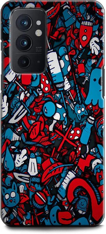 INDICRAFT Back Cover for OnePlus 9RT 5G TRIPPY, COLOURFUL, UNIQUE, ABSTRACT, ART, TEXTURE  (Multicolor, Shock Proof, Pack of: 1)