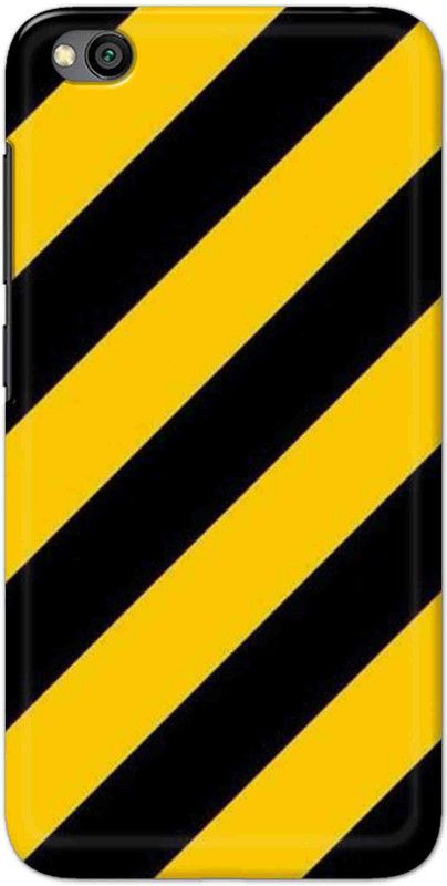NDCOM Back Cover for Redmi Go Yellow Black Stripe Printed  (Multicolor, Hard Case, Pack of: 1)