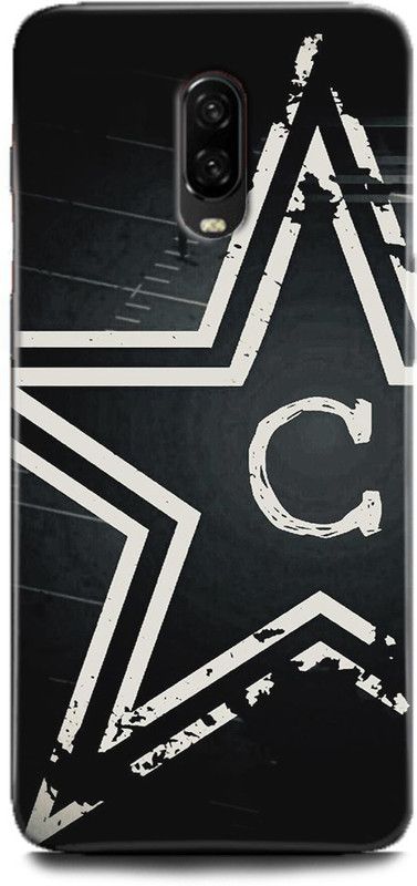 INDICRAFT Back Cover for One Plus 6T, C letter, Printed  (Multicolor, Shock Proof, Pack of: 1)