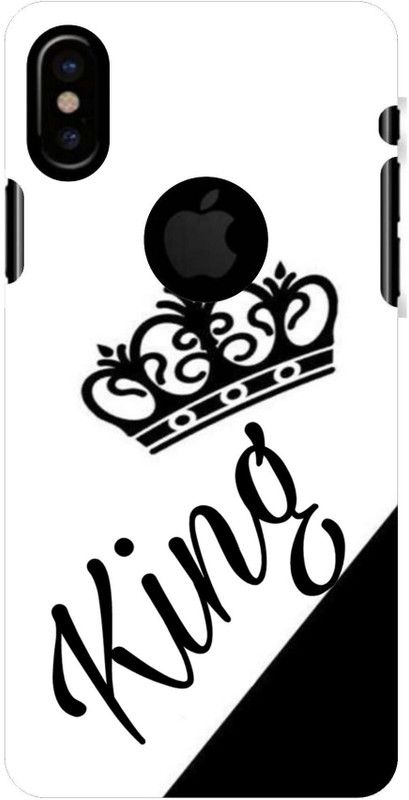 NDCOM Back Cover for IPHONE XS LOGO CUT King Crown Trendy Printed  (Multicolor, Hard Case, Pack of: 1)