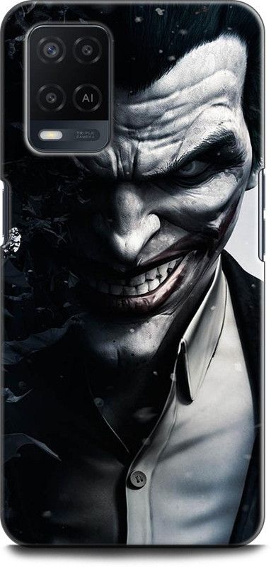 INDICRAFT Back Cover for OPPO A54, CPH2239 JOKER, BATMAN, FACE, DARK KNIGHT, WHY SO SERIOUS  (Multicolor, Dual Protection, Pack of: 1)