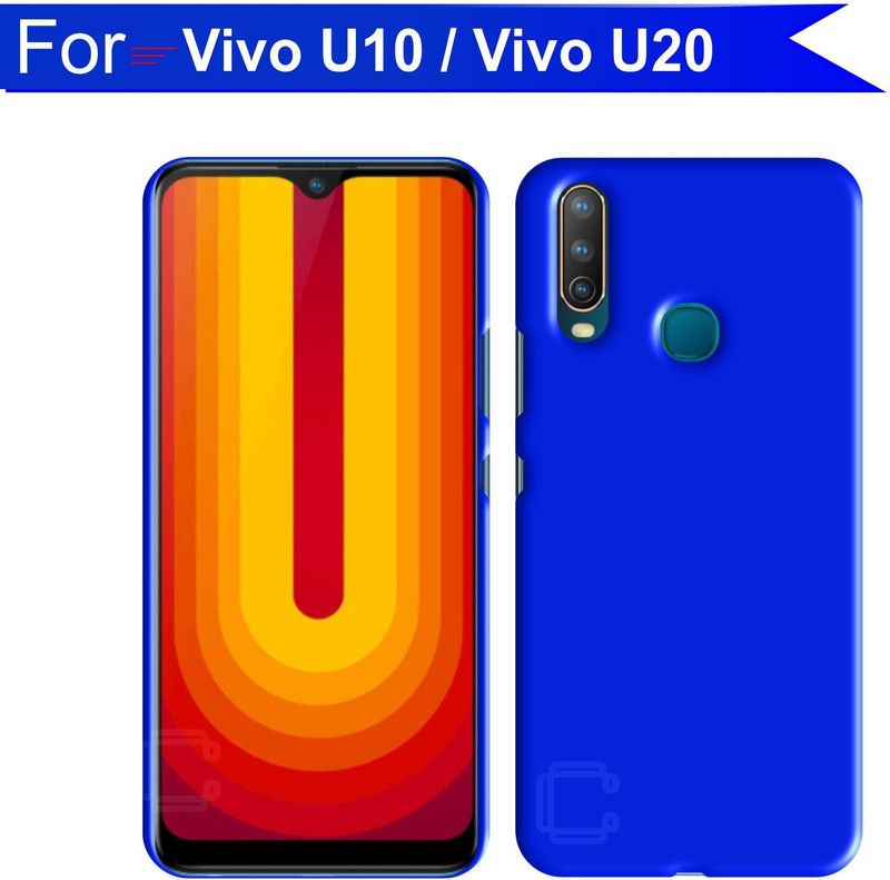 CASE CREATION Back Cover for Vivo U20  (Blue, Dual Protection, Pack of: 1)